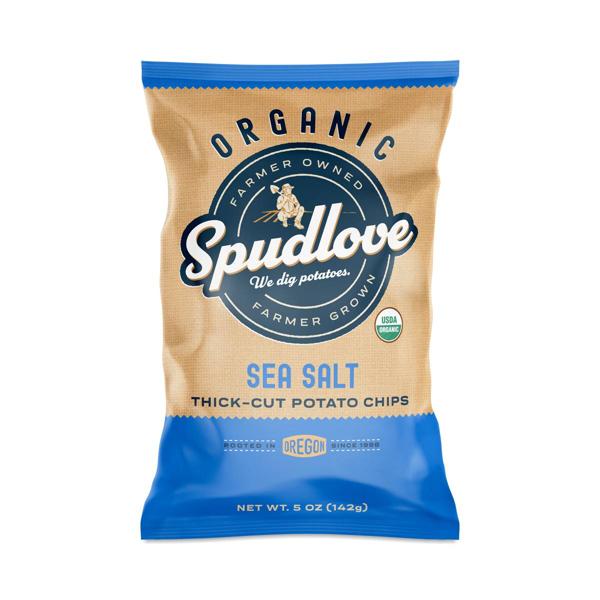 Organic Thick-Cut Potato Chips, Sea Salt