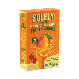 Organic Fruit Gummies, Mango & Orange, Snack Pack