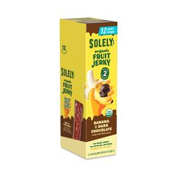 Organic Fruit Jerky, Banana & Dark Chocolate, Snack Pack