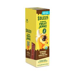 Organic Fruit Jerky, Banana & Dark Chocolate, Snack Pack