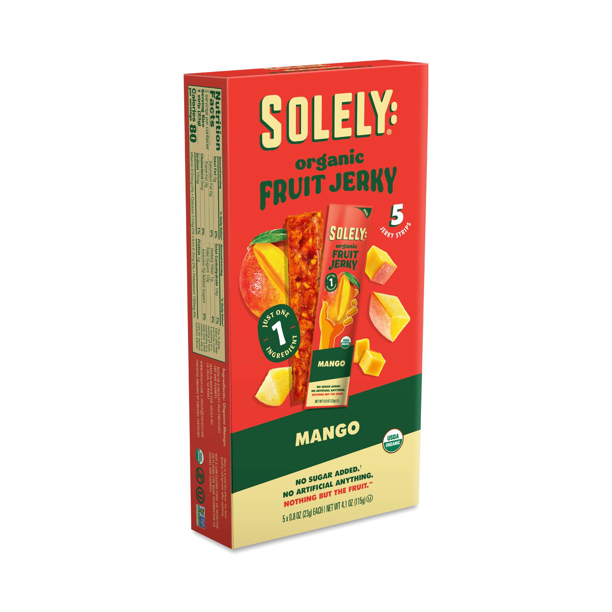 Organic Fruit Jerky, Mango, Multipack