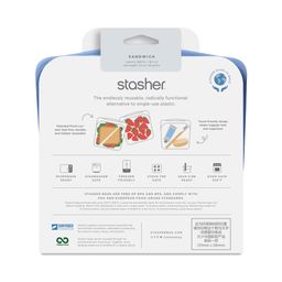 Reusable Silicone Sandwich Bag, Deep Ocean