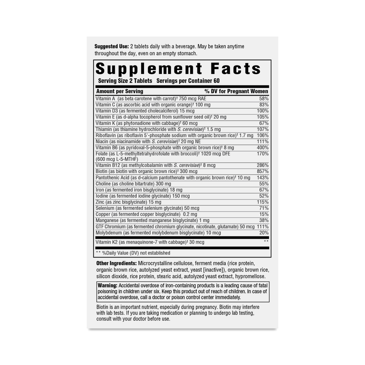 MegaFood Baby & Me 2 Prenatal Multi, Bulk Thrive Market