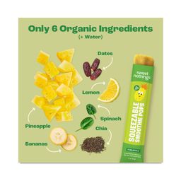 Kids Squeezable Smoothie Pops, Pineapple Spinach