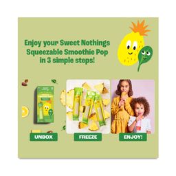 Kids Squeezable Smoothie Pops, Pineapple Spinach