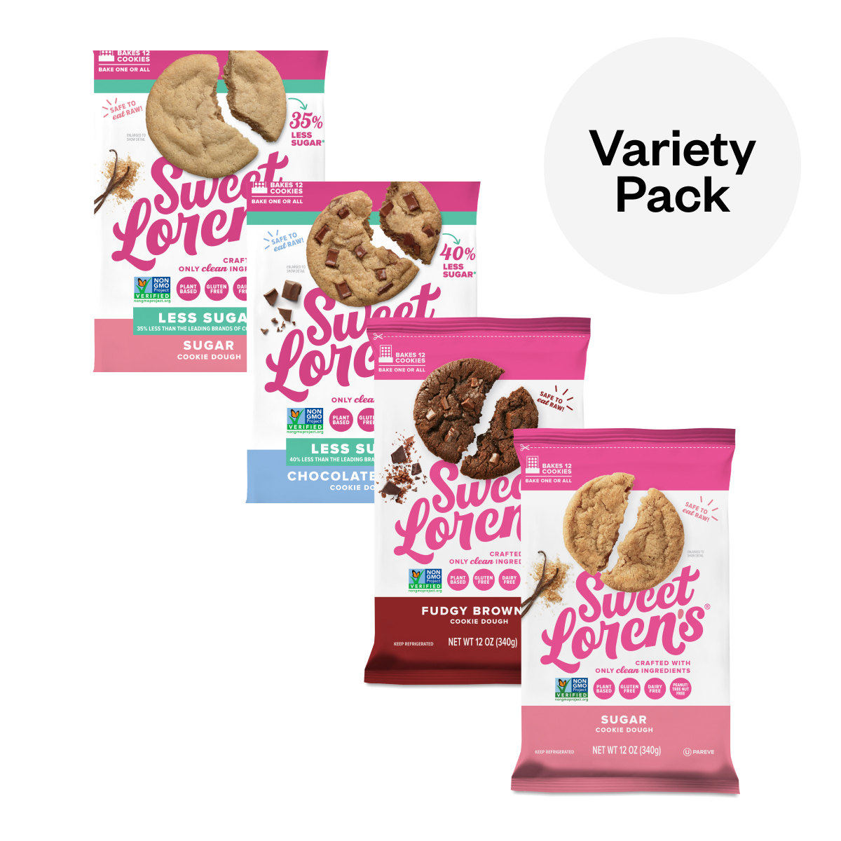 Sweet Loren's Gluten Free Cookie Dough Variety Pack Thrive Market