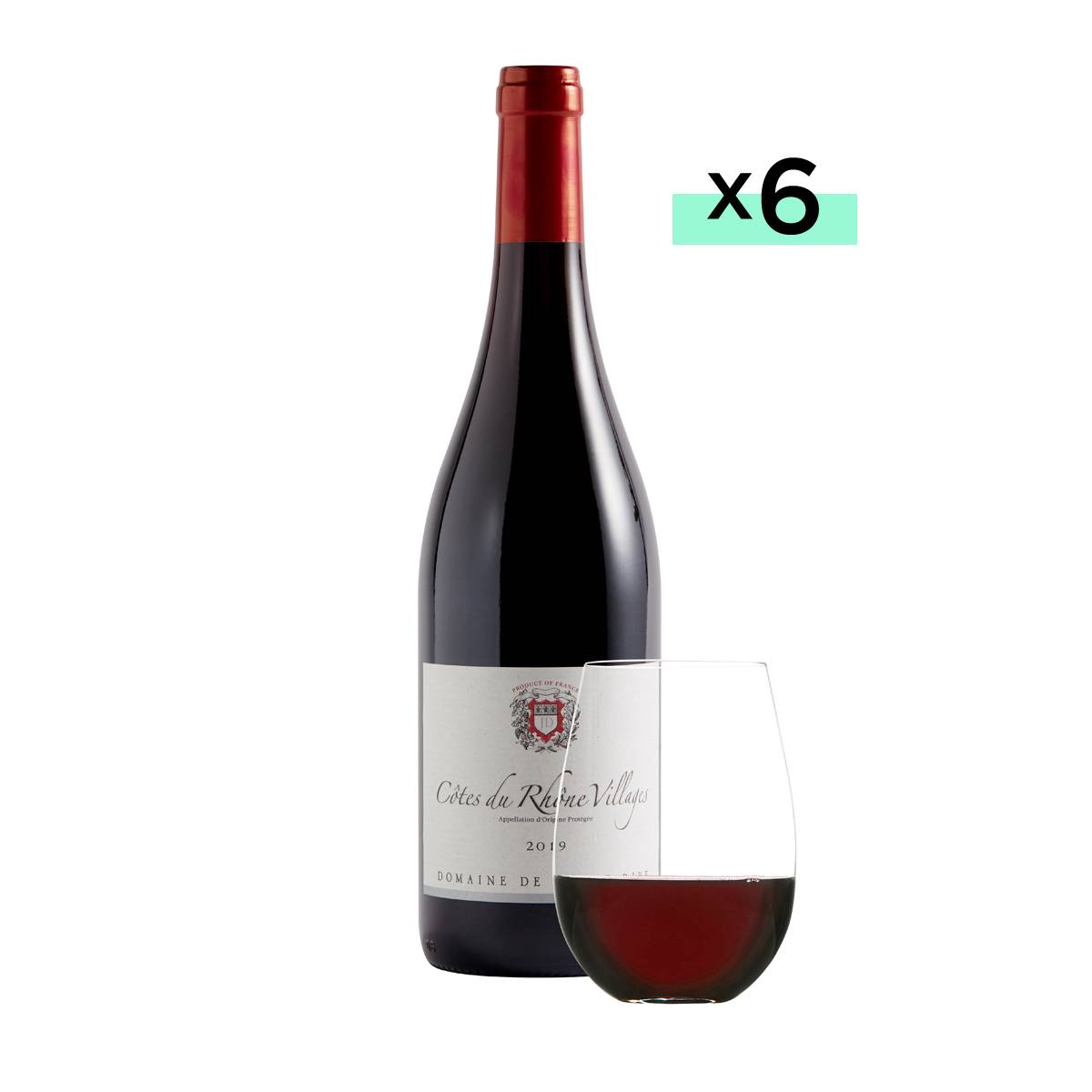 Domaine Grand Ribe Cotes du Rhône Villages 2019, Half Case of Wine