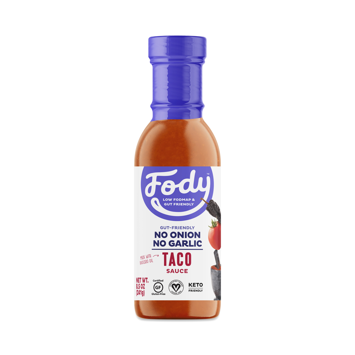 FODY Foods Low FODMAP Taco Sauce 8.5 oz bottle