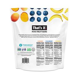 Mini Fruit Bar Variety Pack, Mango, Blueberry & Banana