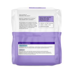 100% Organic Cotton Cover Overnight Pads with Wings, Cooling Herbs