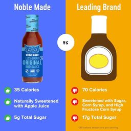 Noble Made BBQ Sauce, Less-Sugar Original