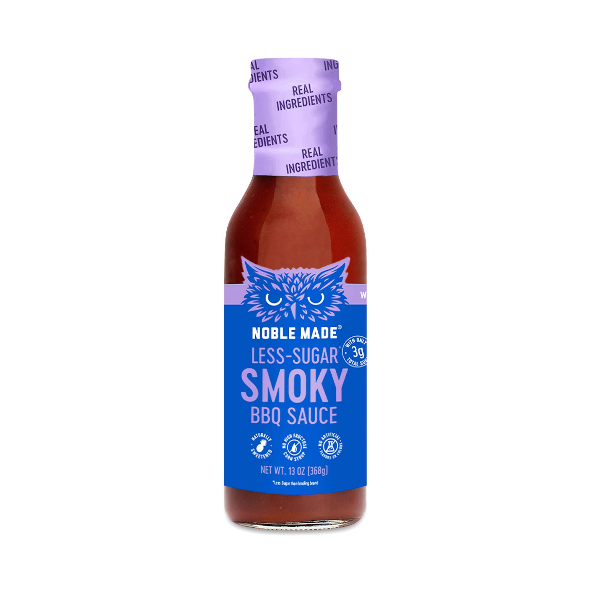 Noble Made BBQ Sauce, Less-Sugar Smoky