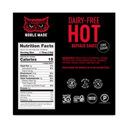Noble Made Buffalo Sauce, Zero-Sugar Hot