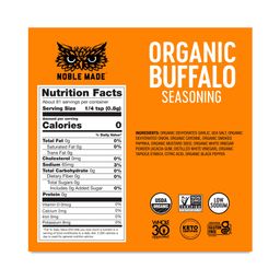 Noble Made Seasoning, Organic Buffalo