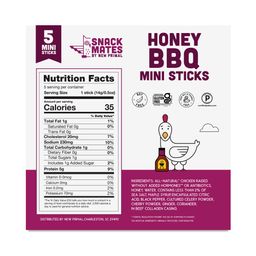 Snack Mates Mini Sticks, Honey BBQ Seasoned Chicken