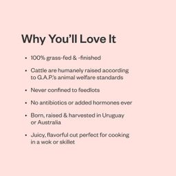 Grass-Fed Organic Beef Strips for Stir Fry, 2 Pack