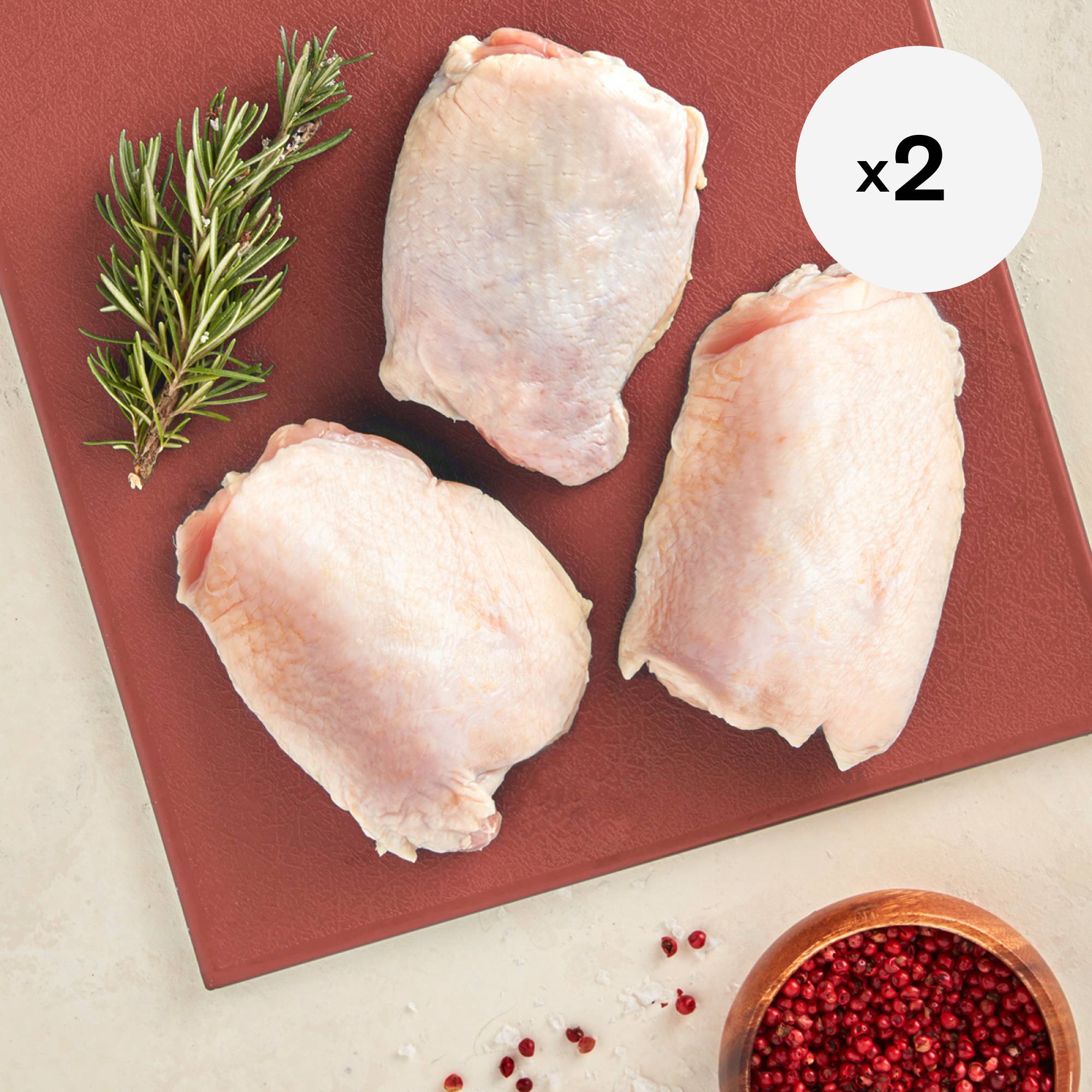 Organic Bone in Chicken Thighs, 2 Pack