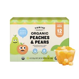 Organic Fruit Cups, Diced Peaches & Pears