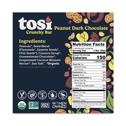 Crunchy Snack Bar, Peanut Dark Chocolate