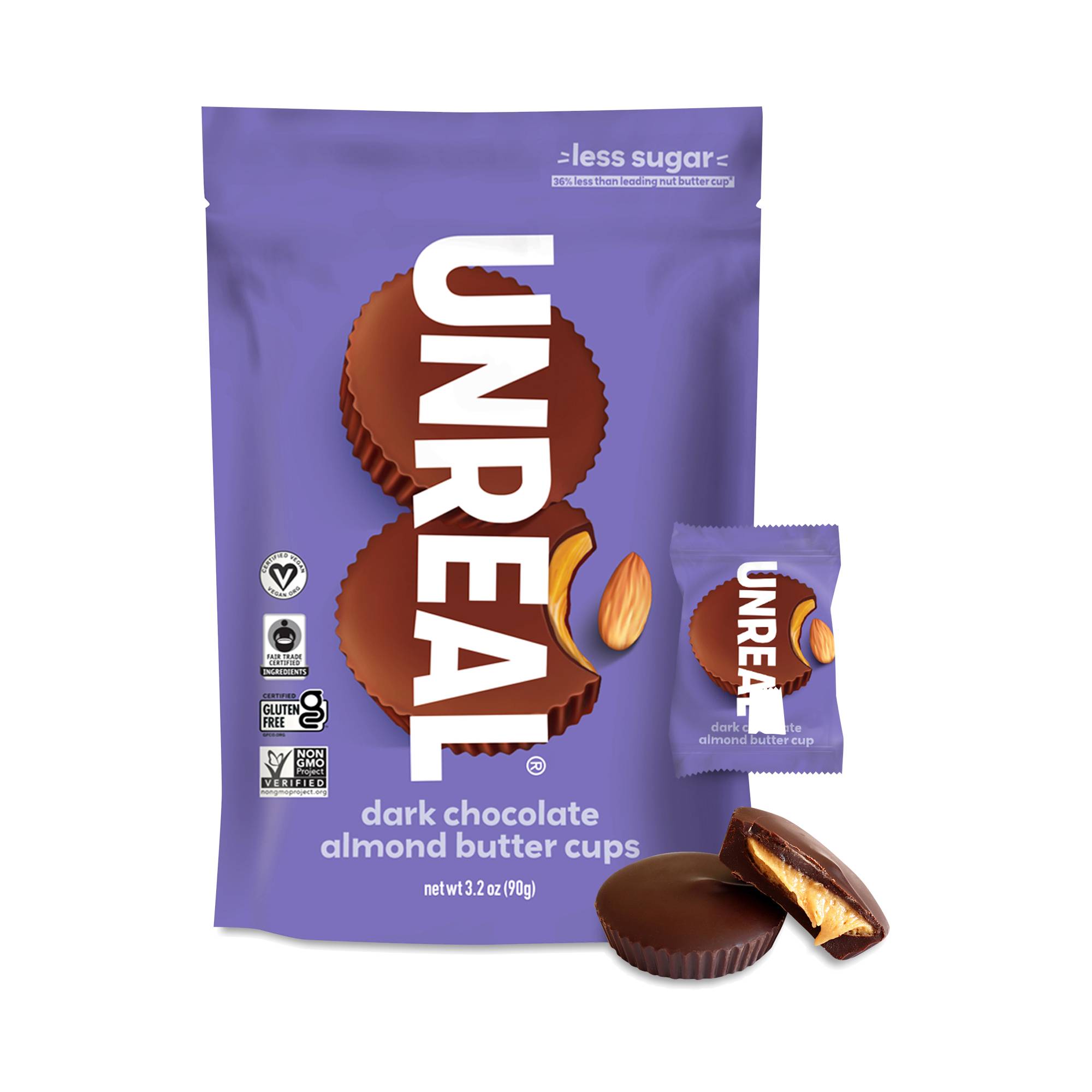 Almond Butter Cups, Dark Chocolate