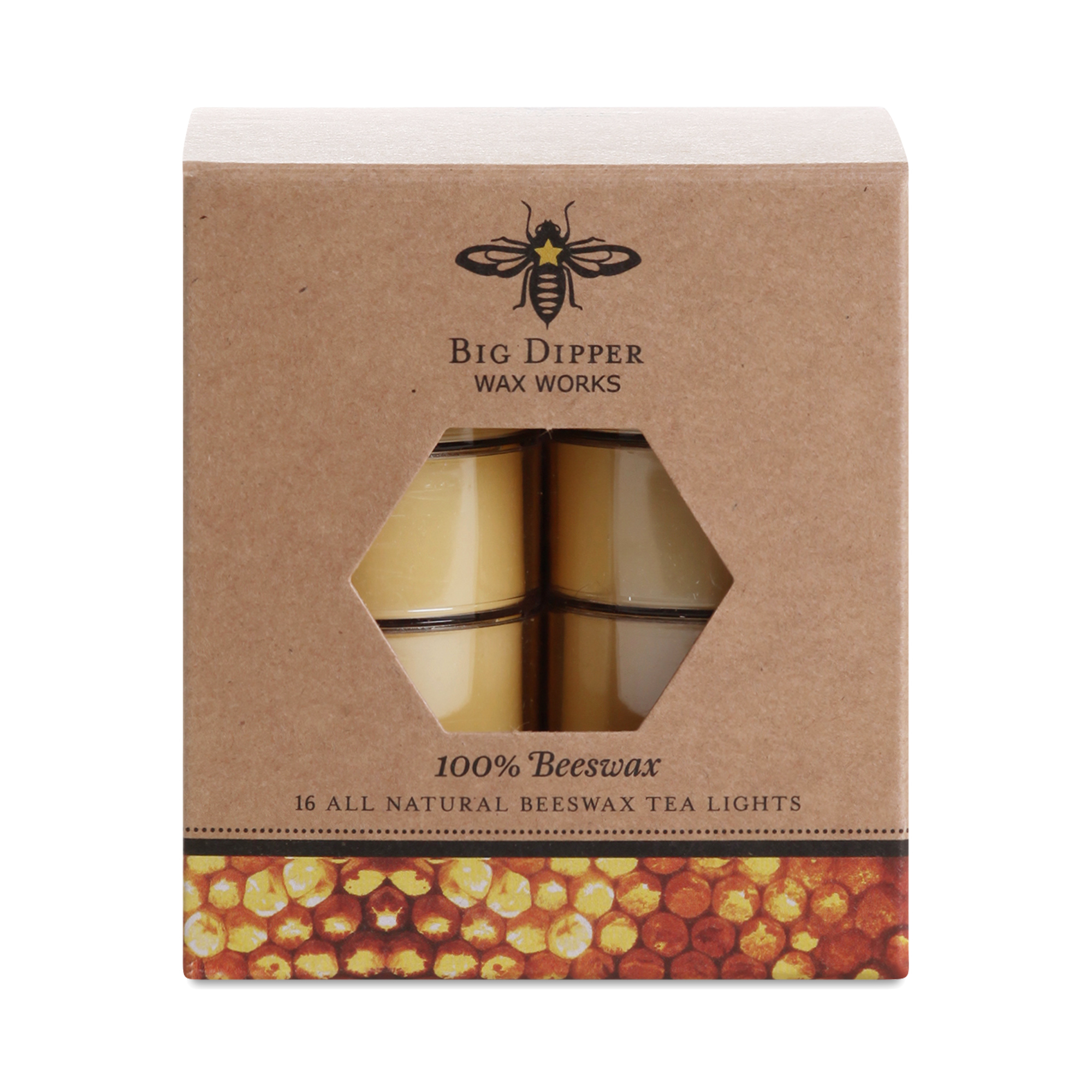 Big Dipper Wax Works Pure Beeswax Tea Light Candles Thrive Market
