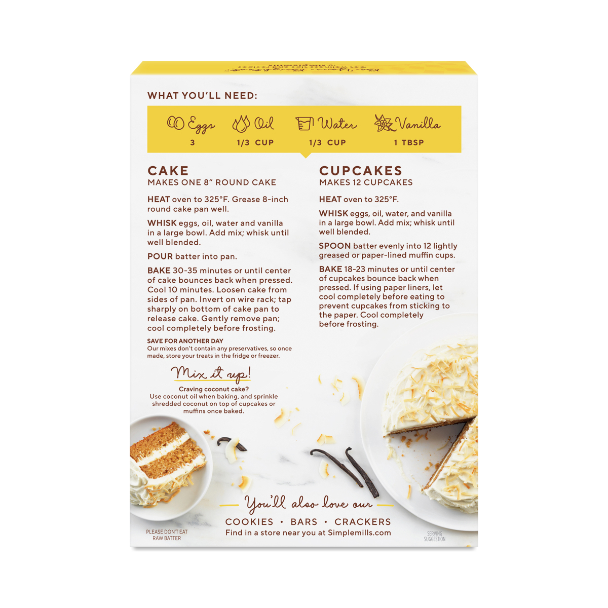 Almond Flour Vanilla Cake Mix by Simple Mills Thrive Market
