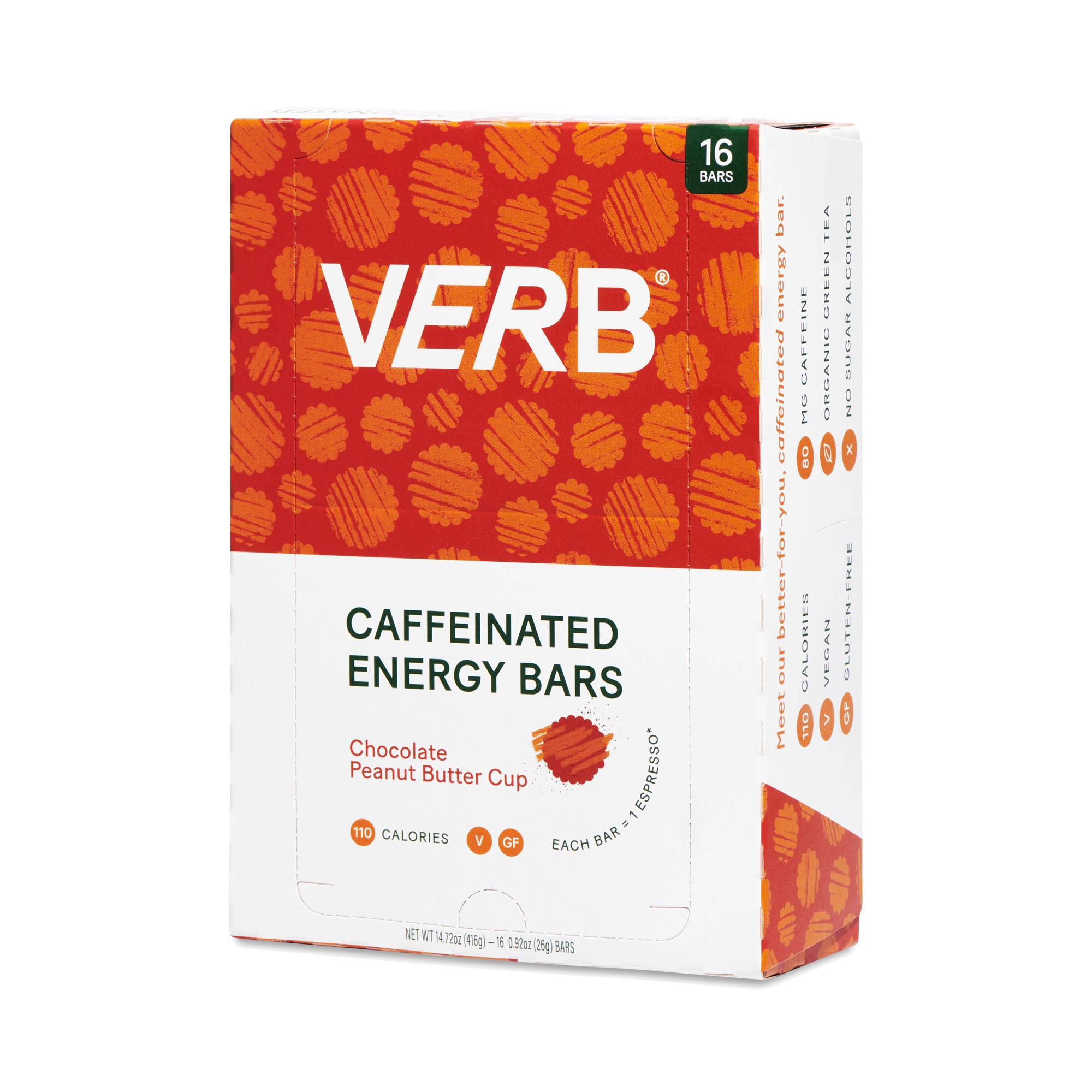 Caffeinated Energy Bars, Chocolate Peanut Butter Cup