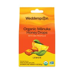 Organic Manuka Honey Drops, Lemon
