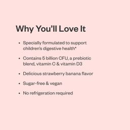 Organic Kids Chewable Probiotic, Super Strawberry Banana
