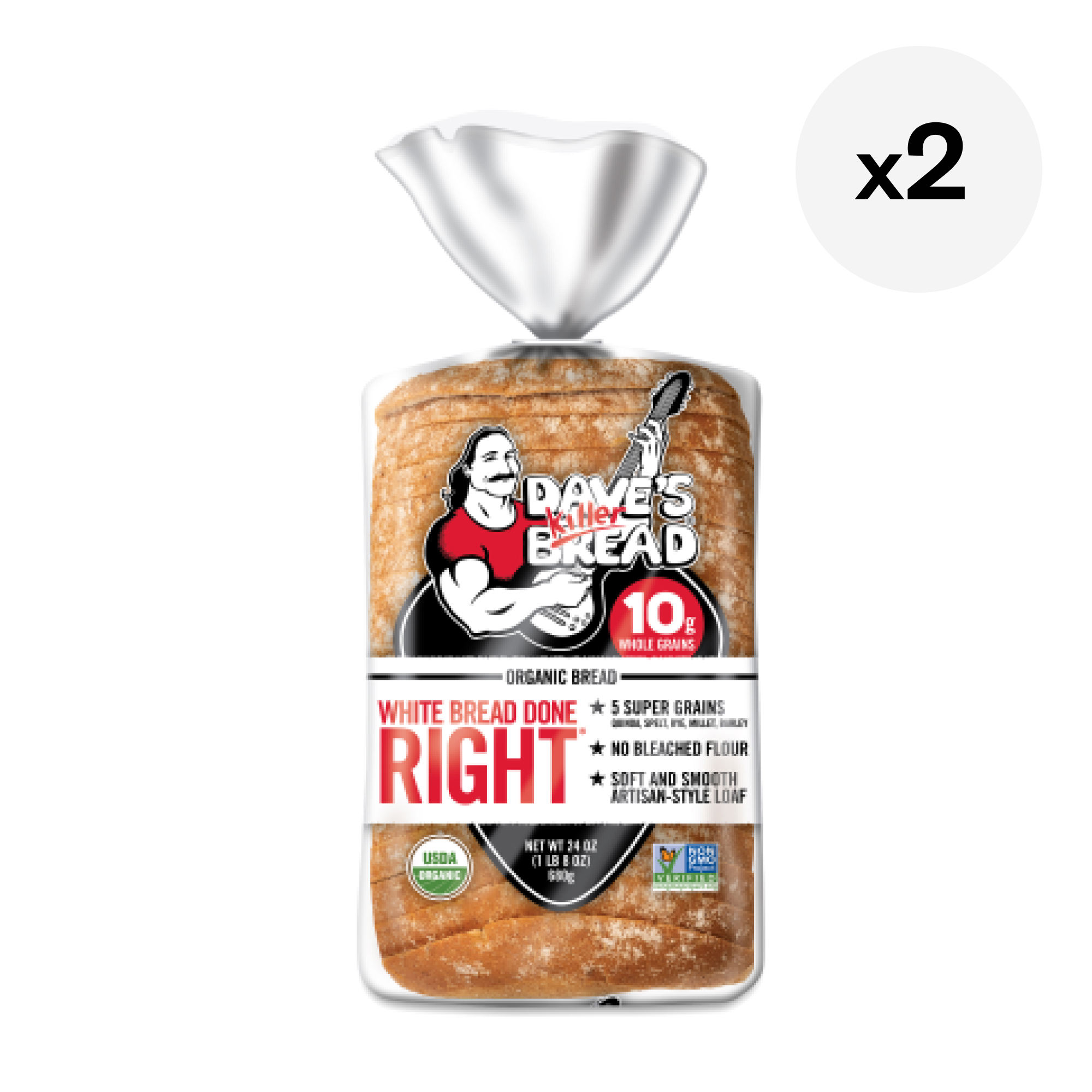 Dave's Killer Bread Bread, White Bread Done Right, 2pack Thrive Market