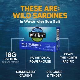Non-GMO Wild Pacific Sardines in Water with Sea Salt