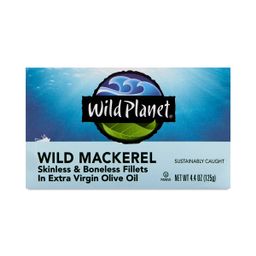 Wild Mackerel in Extra Virgin Olive Oil, Skinless & Boneless