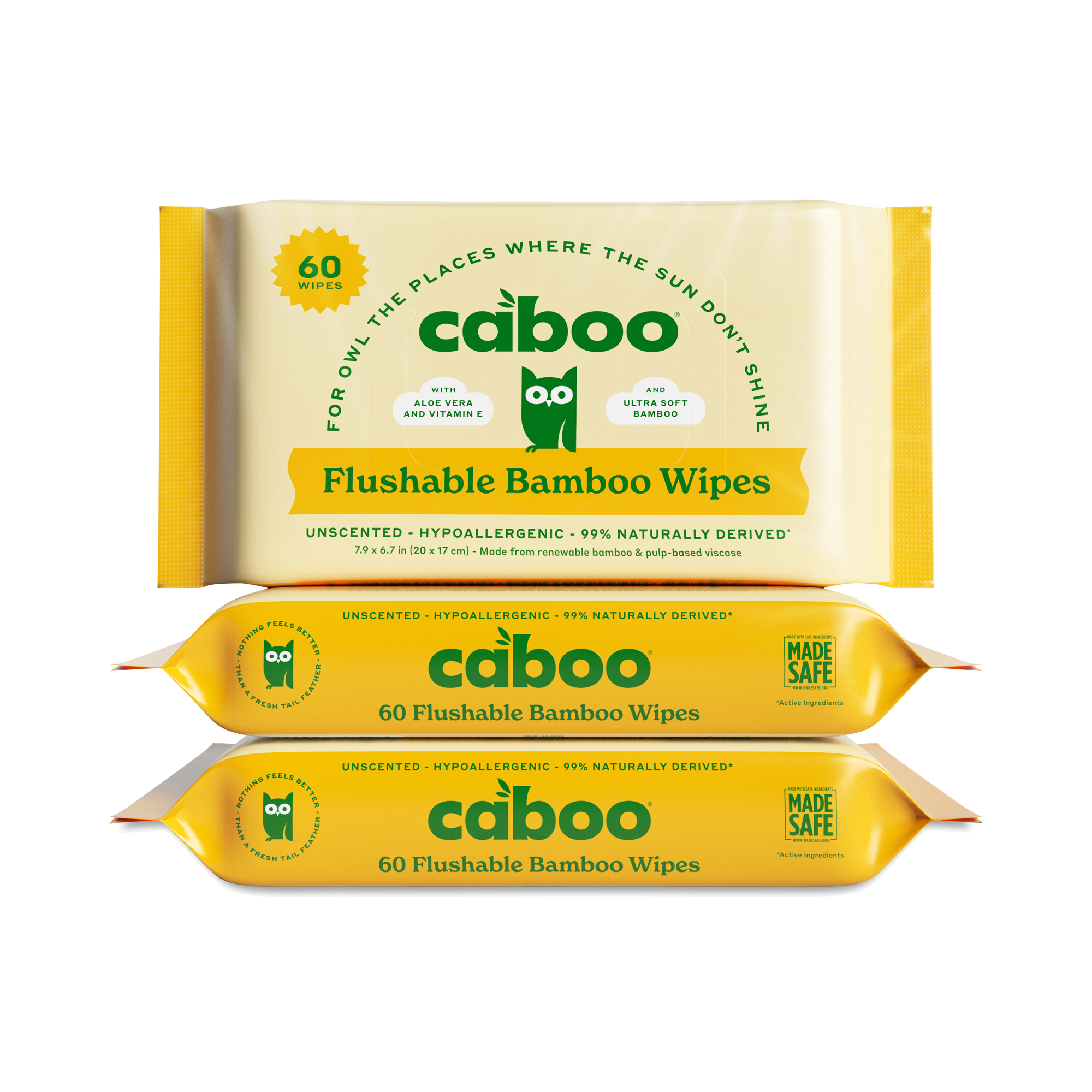 Caboo Flushable Bamboo Wipes, Multipack | Thrive Market