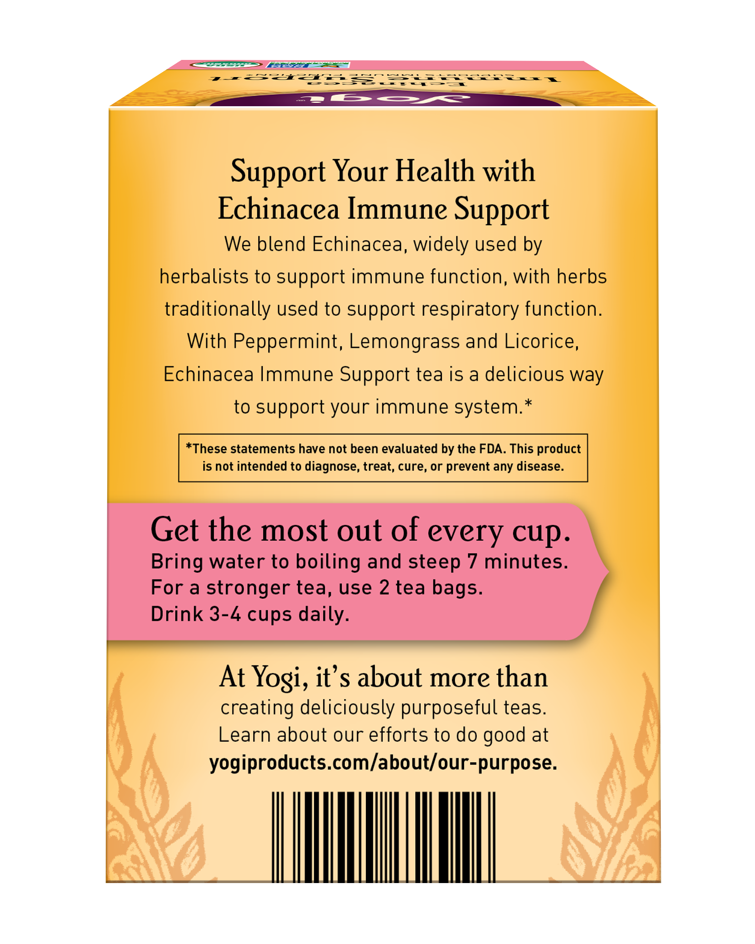 Echinacea Immune Support Tea by Yogi Tea Thrive Market