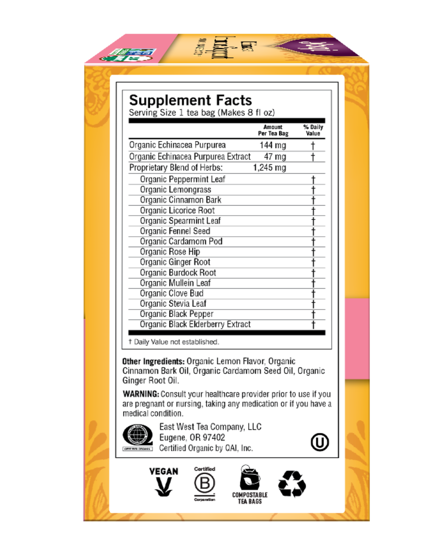 Echinacea Immune Support Tea by Yogi Tea Thrive Market