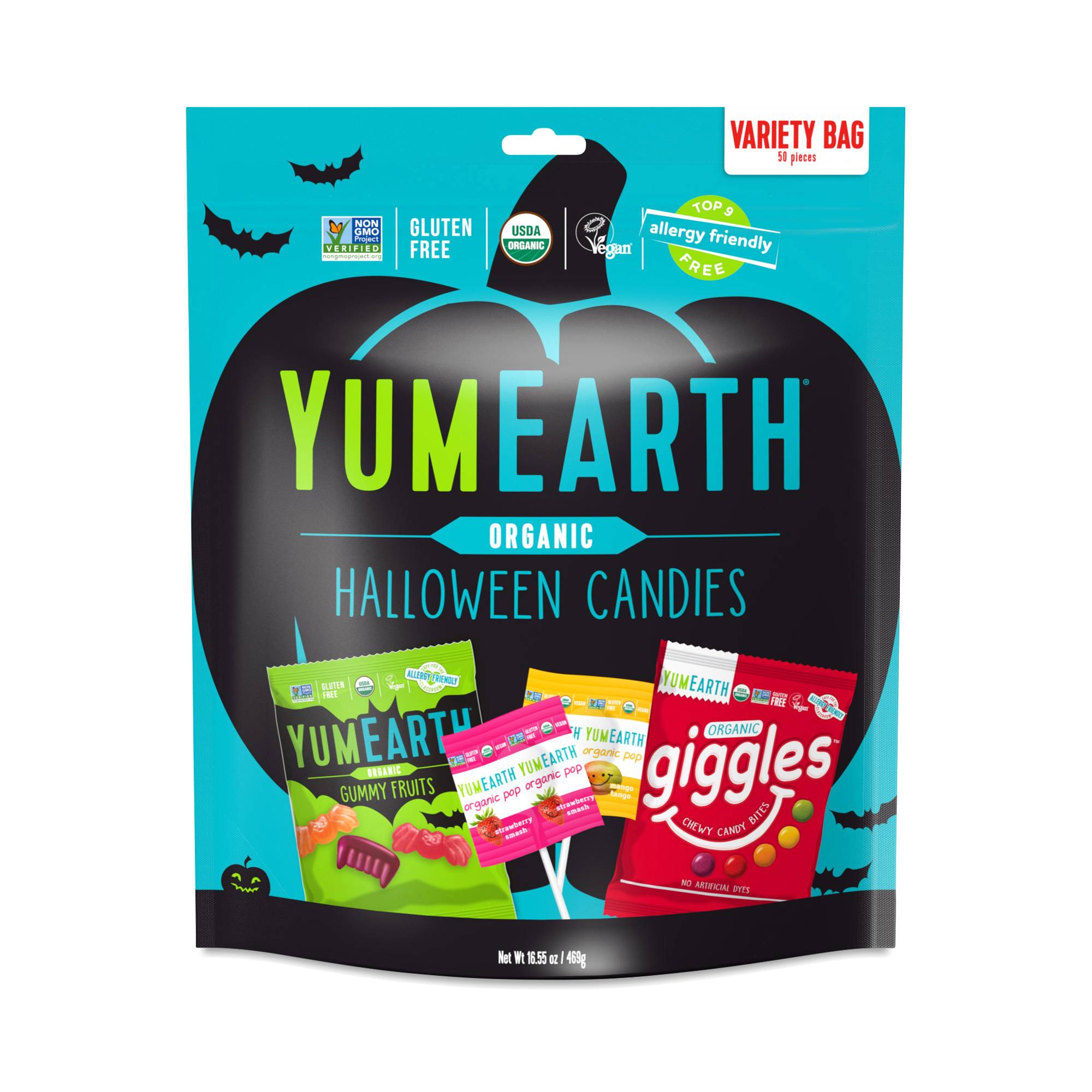 Organic Halloween Candies, Variety Bag