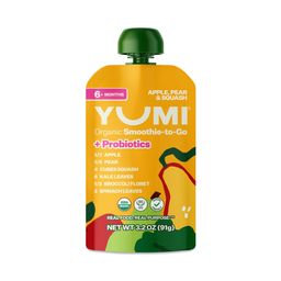 Organic Smoothie-to-Go +Probiotics, Apple, Pear & Squash