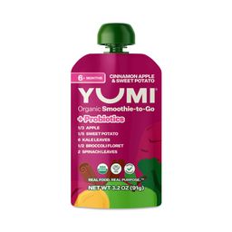 Organic Smoothie-to-Go +Probiotics, Cinnamon Apple & Sweet Potato
