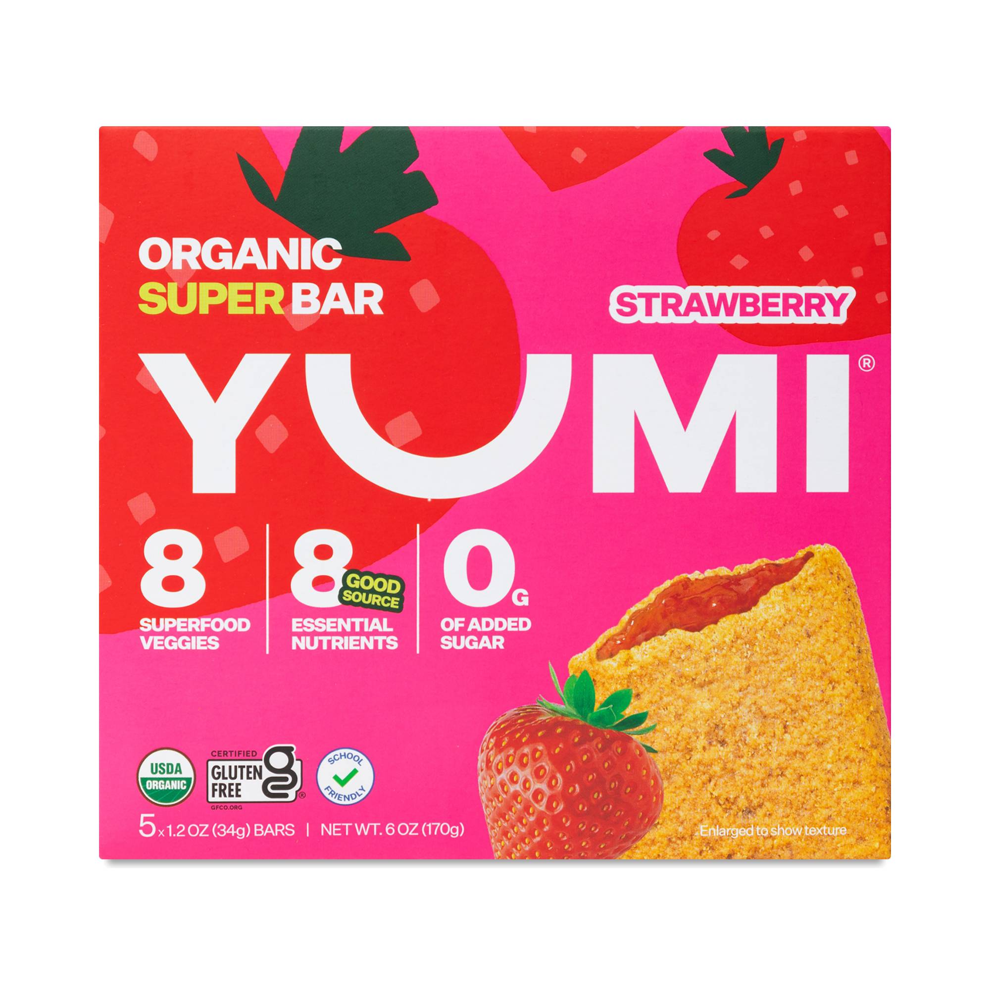 Organic Superfood Kids Bars, Strawberry