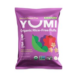 Organic Superfood Rice-Free Puffs, Berry & Sweet Pea, Snack Pack