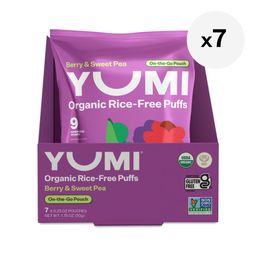 Organic Superfood Rice-Free Puffs, Berry & Sweet Pea, Snack Pack