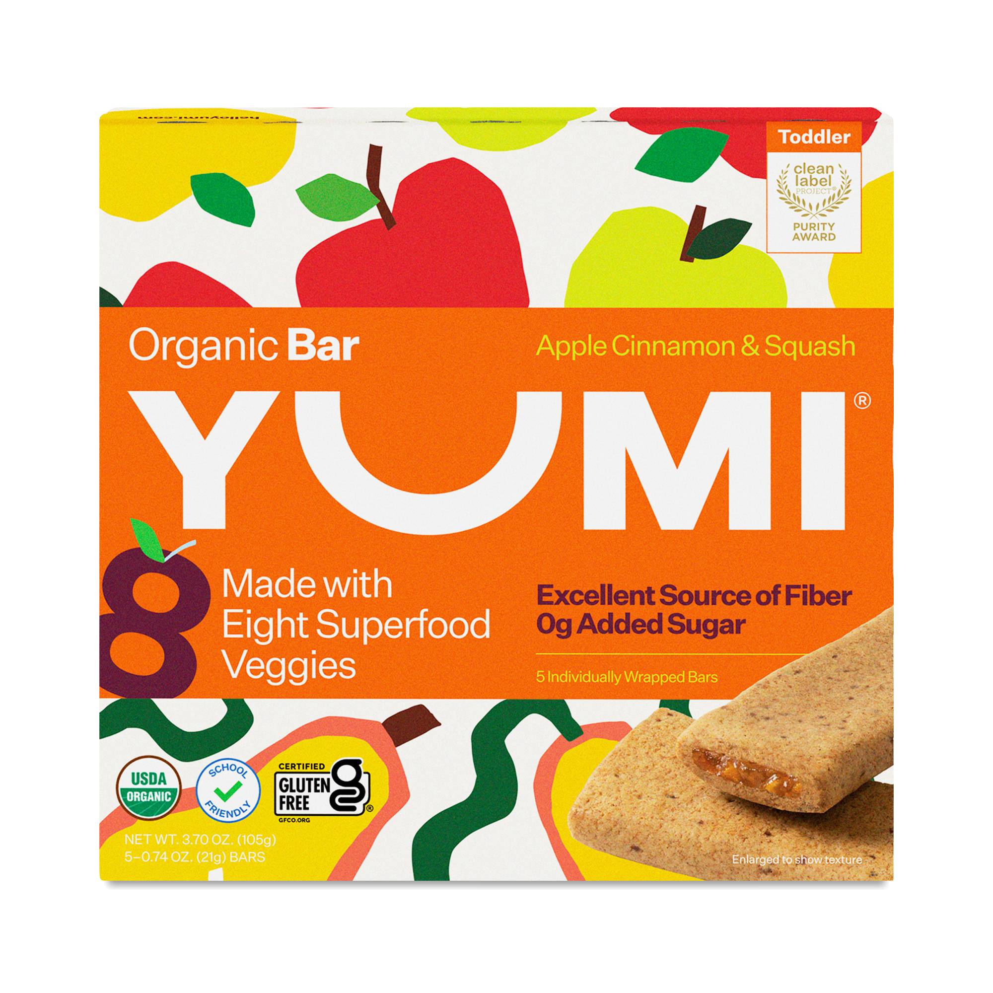 Organic Superfood Toddler Bars, Apple Cinnamon & Squash