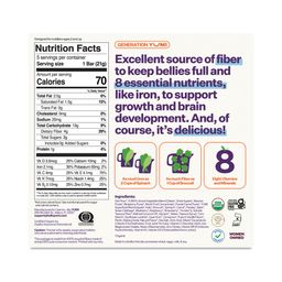 Organic Superfood Toddler Bars, Blueberry & Purple Carrot