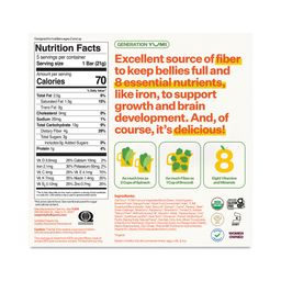Organic Superfood Toddler Bars, Mango & Kale