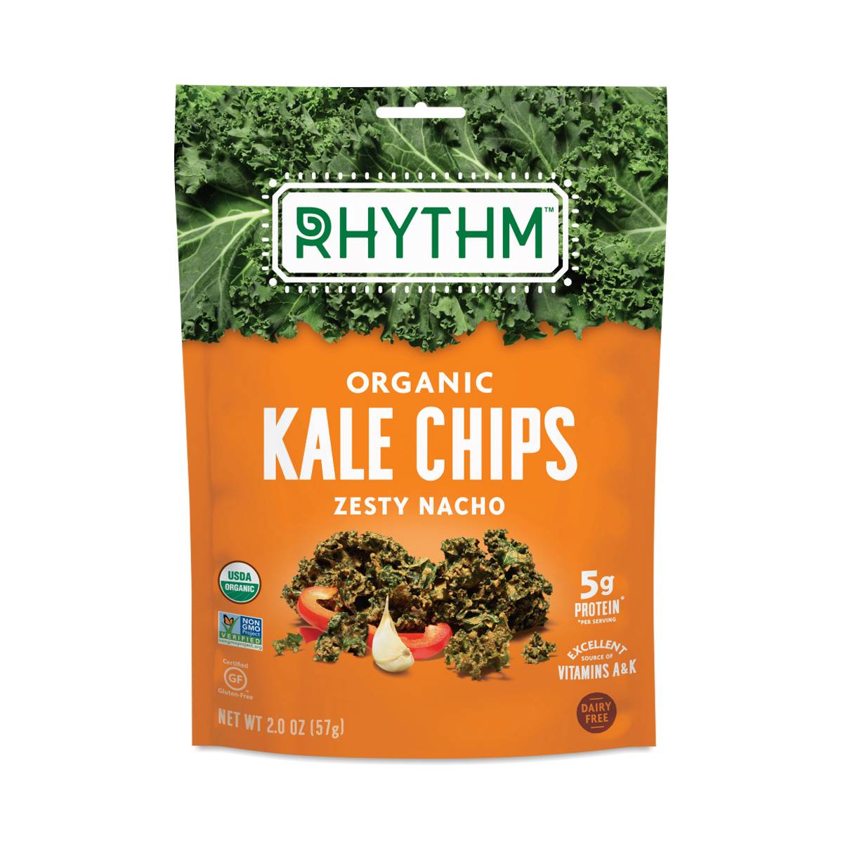 Zesty Nacho Kale Chips by Rhythm Thrive Market