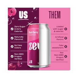 Zero Sugar Soda, Black Cherry