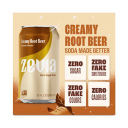 Zero Sugar Soda, Creamy Root Beer