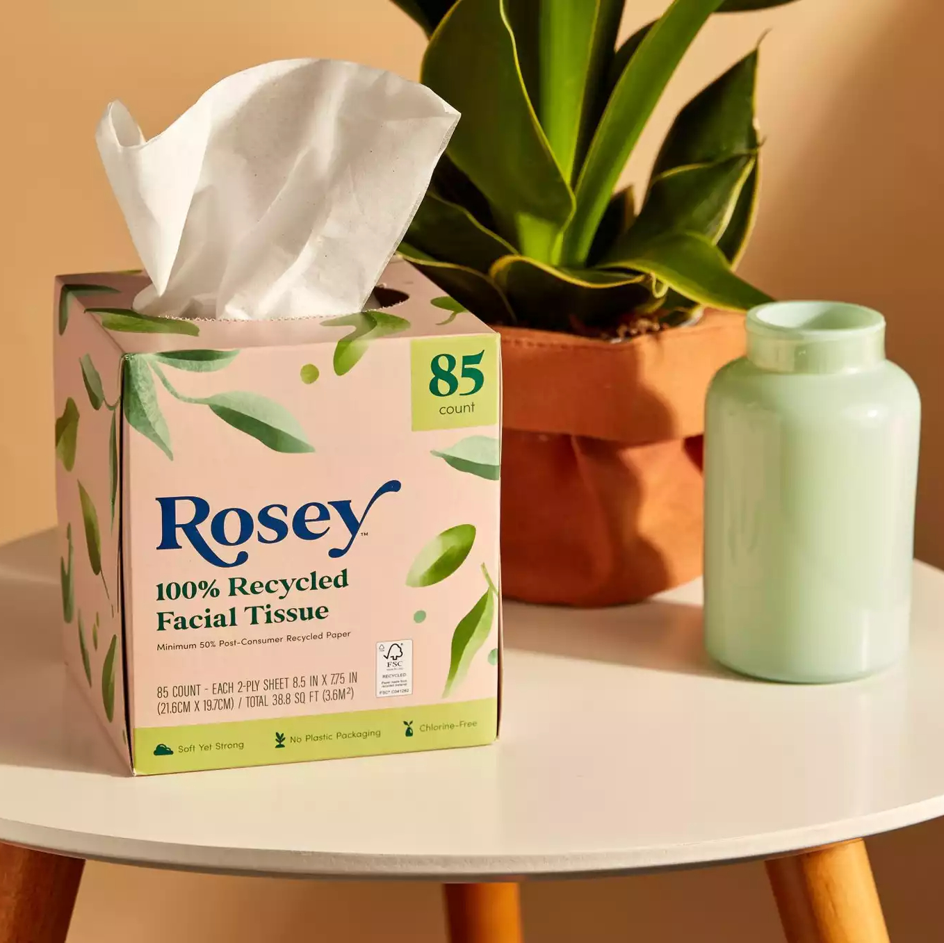 100% Recycled Facial Tissue