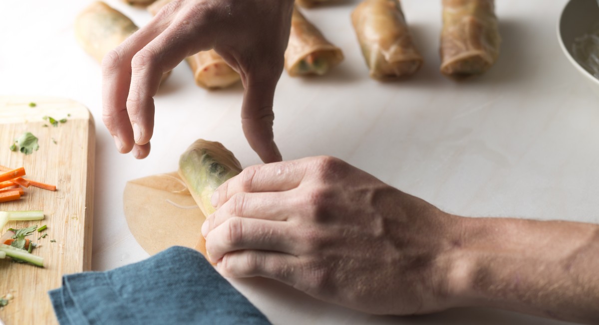 Shrimp & Kelp Noodle Spring Rolls Recipe