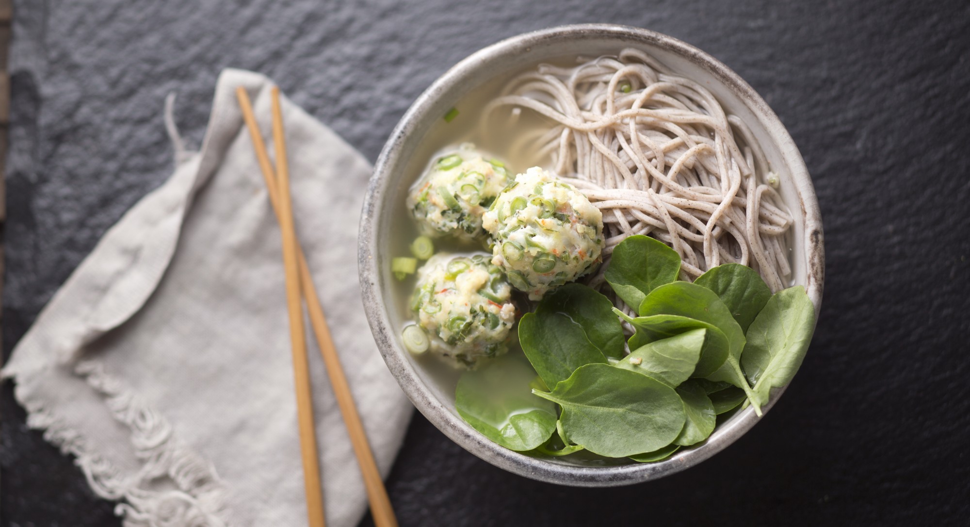 GingerMiso Soup With Fish Balls & Soba Noodles Thrive Market